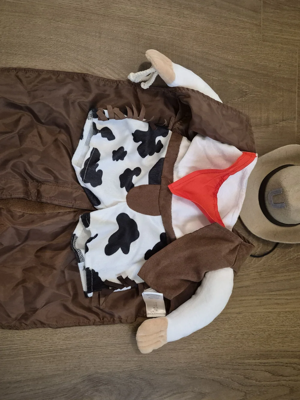 Cowboy Costume Bodysuit with Red Bandana For Pet Dog